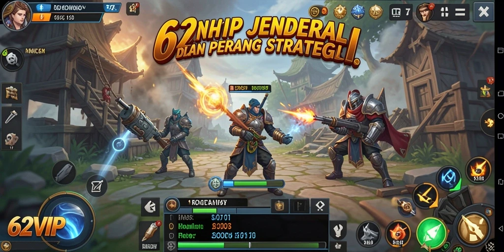 Tampilan tangkapan layar gameplay menarik dari 62VIP.