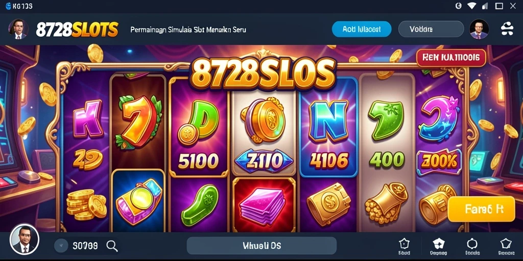 Screenshot gameplay 8728SLOTS yang menampilkan mesin slot menarik.