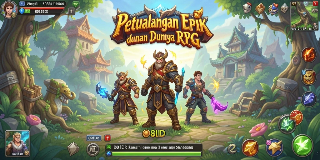 Tampilan utama gameplay RPG yang mendebarkan di 88IDR.