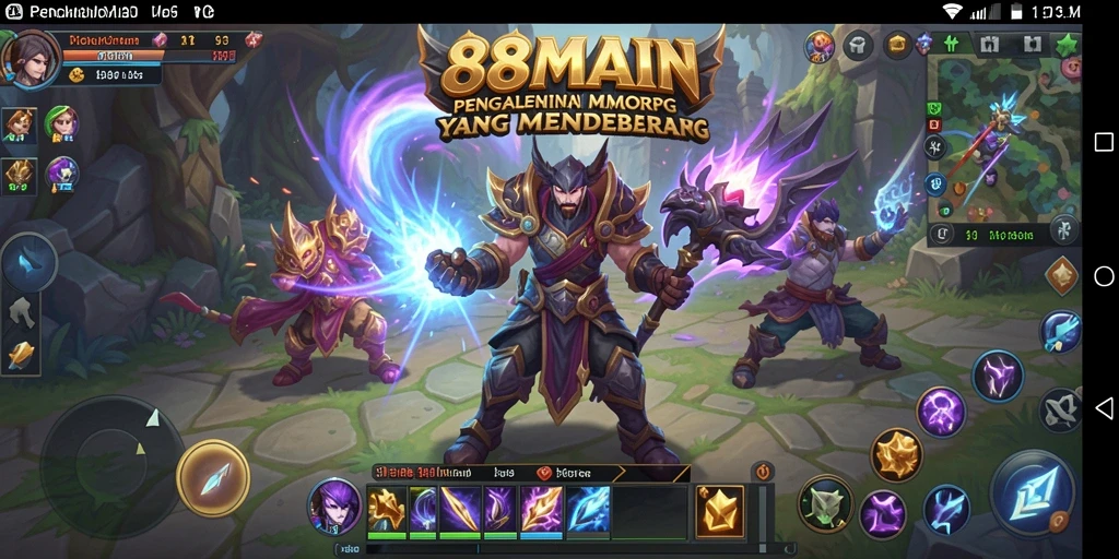 Screenshot utama dari 88MAIN yang menampilkan pertempuran epik