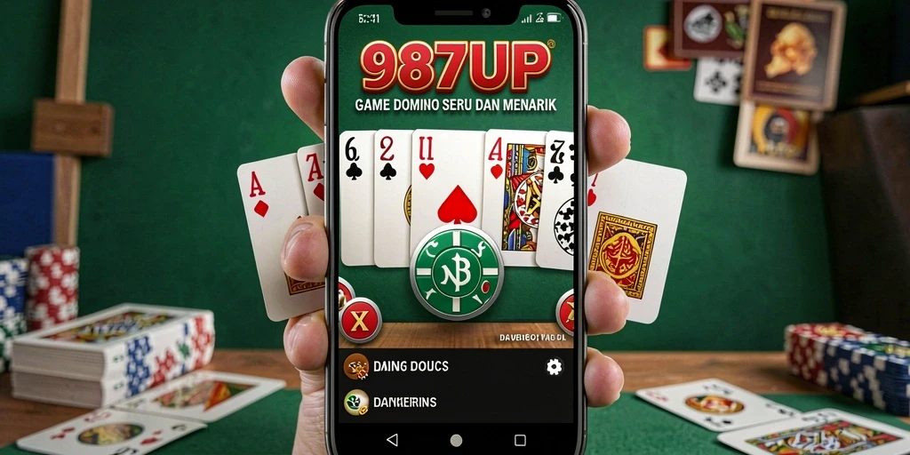 Tampilan gameplay seru dalam permainan Domino 987UP.