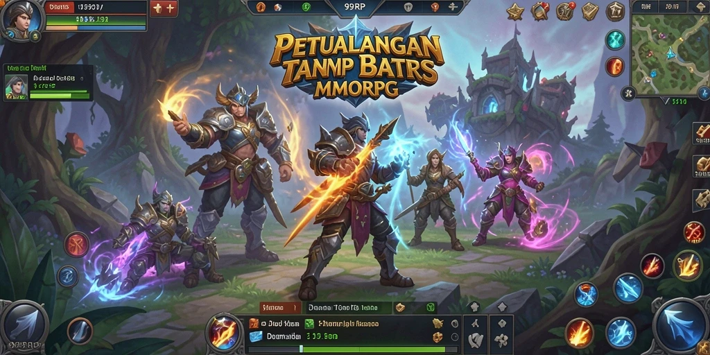 Screenshot gameplay menampilkan pertarungan epik di dunia 99RP.