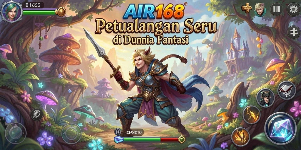 Screenshot gameplay AIR168 yang menunjukkan aksi petualangan yang mendebarkan.