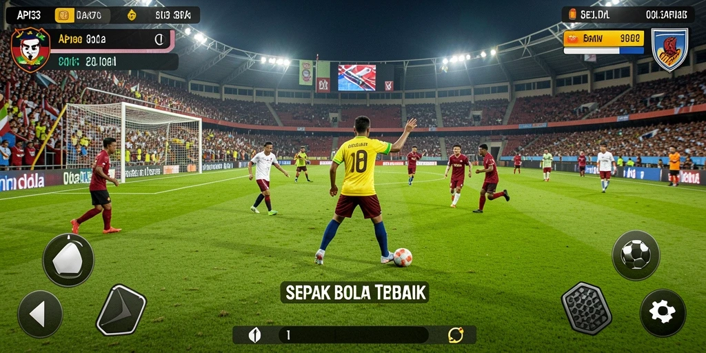 Tampilan gameplay seru dalam pertandingan sepak bola API33.