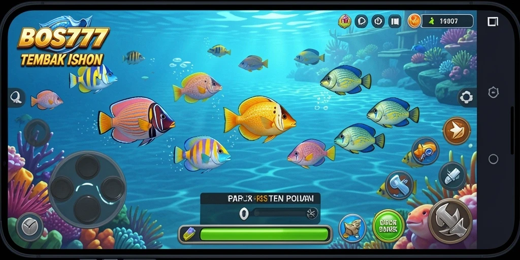 Screenshot gameplay Tembak Ikan dari BOS777 yang menarik.