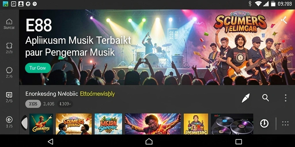 Screenshot gameplay E88 menunjukkan pengguna menikmati fitur musik interaktif.