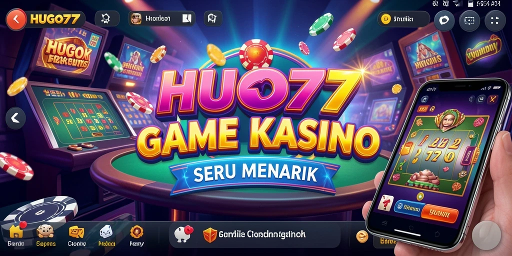 Tampilan menarik dari gameplay HUGO77 yang penuh aksi Kasino.