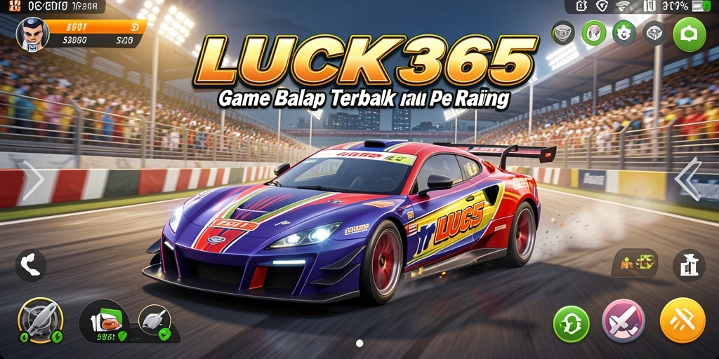Tampilan gameplay LUCK365 dengan balapan yang cepat dan mendebarkan.