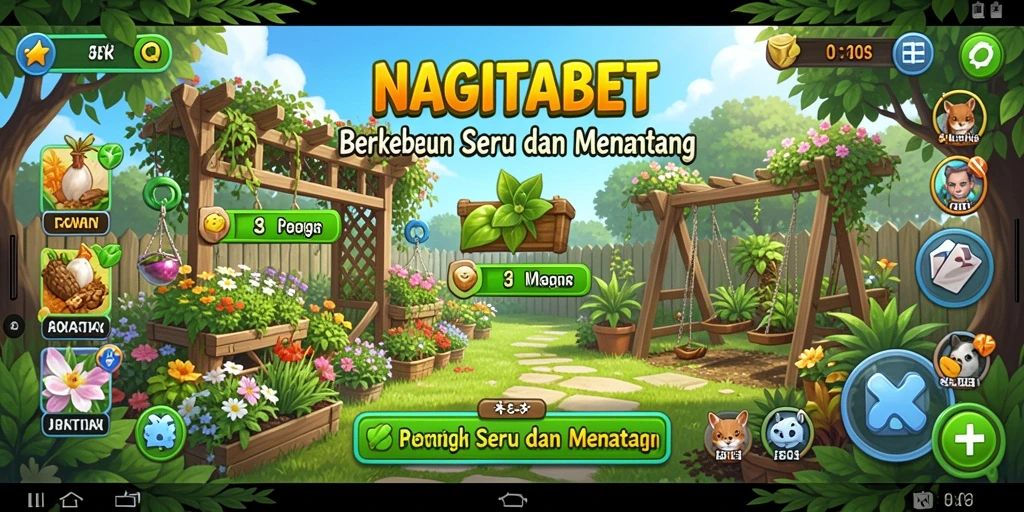 Tampilan menarik dari gameplay berkebun NAGITABET.