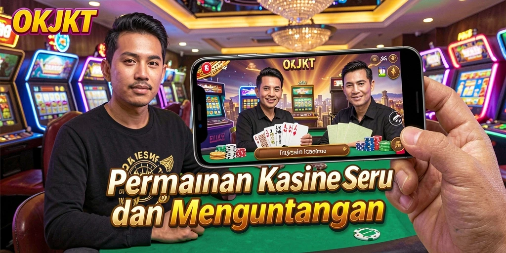 Screenshot gameplay OKJKT yang menampilkan suasana Kasino yang menegangkan.