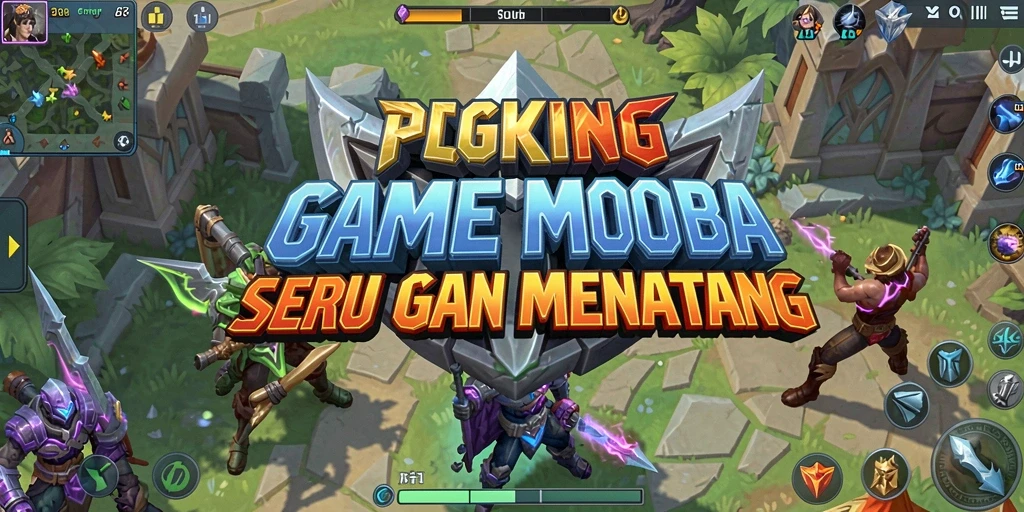 Screenshot PGKING menampilkan aksi pertarungan seru di arena MOBA.