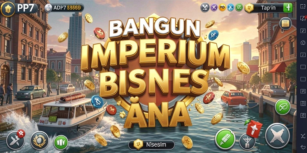 Tangkapan layar utama PP7 menampilkan gameplay simulasi bisnis yang menarik.