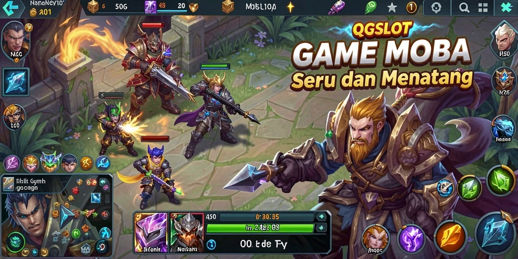 Tampilan gameplay seru dari QQSLOT dengan karakter unik.