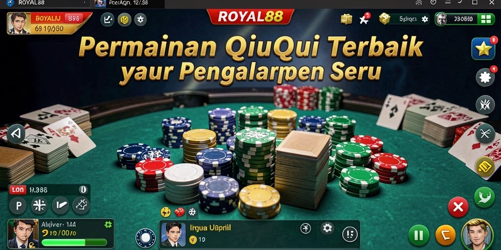 Tampilan seru gameplay QiuQiu di ROYAL88.