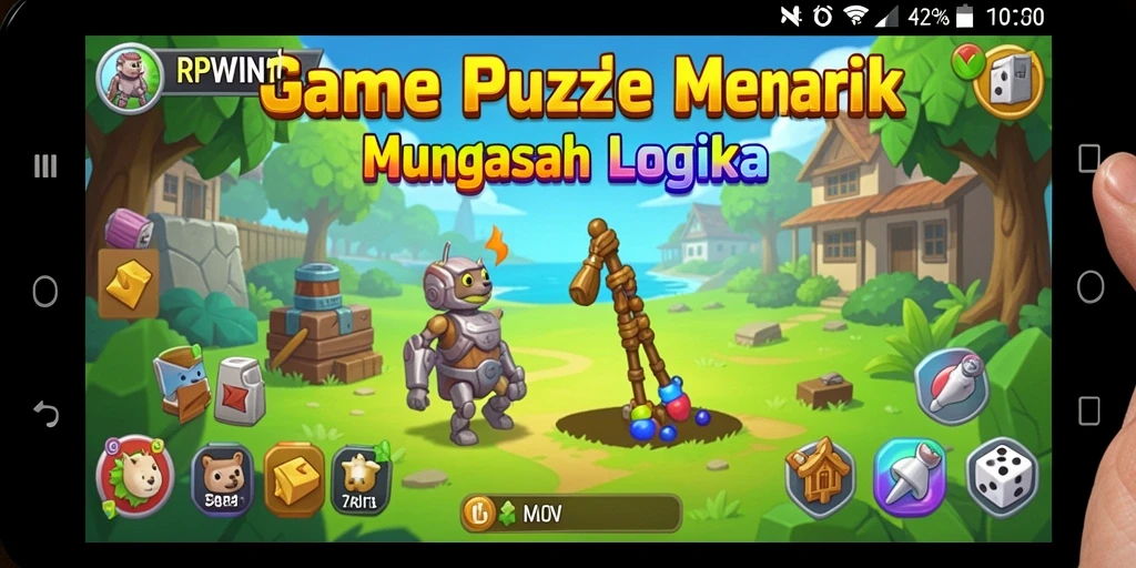 Tampilan gameplay Puzzle yang menarik dan menantang.