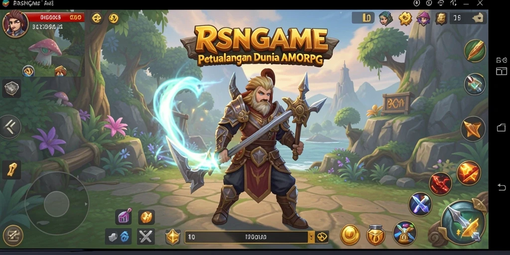 Tampilan gameplay epik dalam dunia <strong>RSNGAME</strong> yang penuh warna dan petualangan.