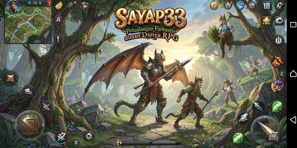 Tangkapan layar menunjukkan gameplay RPG dari SAYAP33 yang menakjubkan.