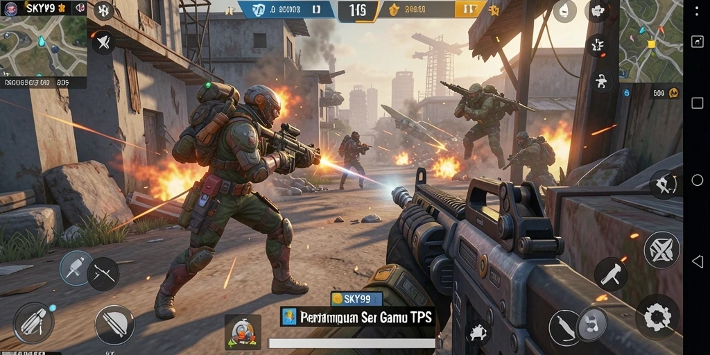 Tampilan gameplay mendebarkan di <strong>SKY99</strong> dengan aksi pertempuran yang intens.