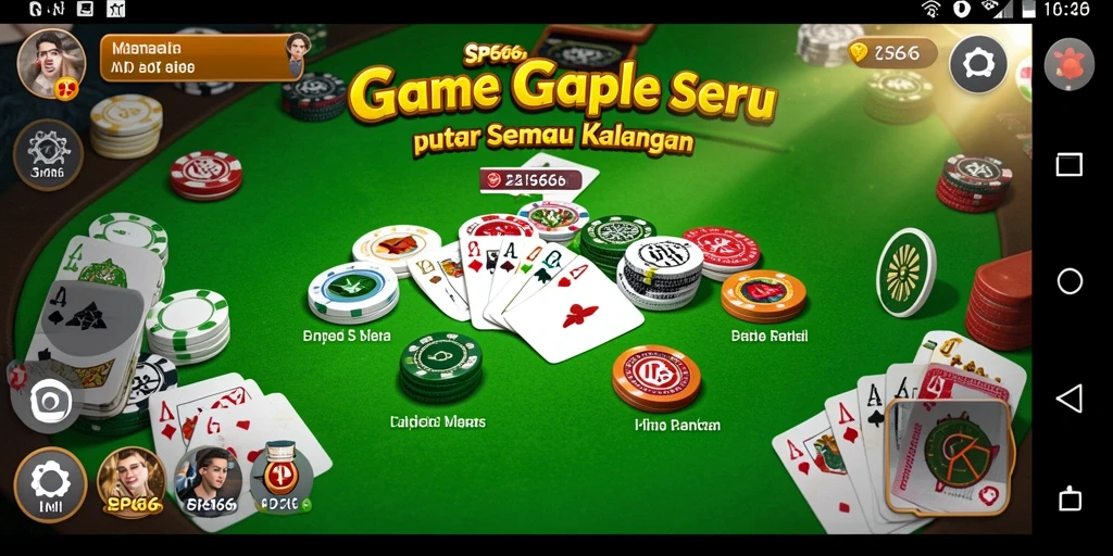 Tampilan gameplay seru dalam permainan Gaple SP666.