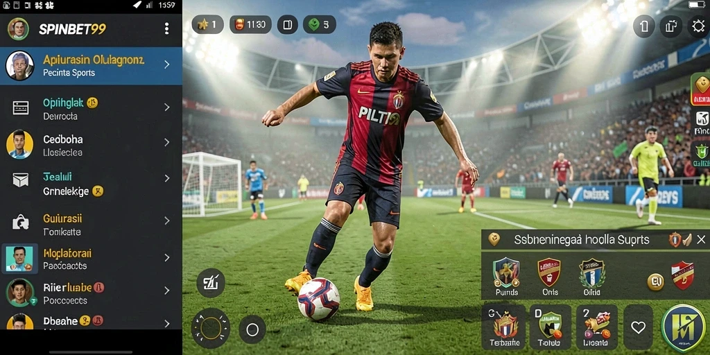 Screenshot utama SPINBET99 menampilkan antarmuka pengguna yang menarik dan gameplay yang menegangkan.