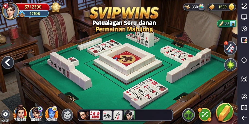 Tampilan menarik gameplay Mahjong di SVIPWINS.