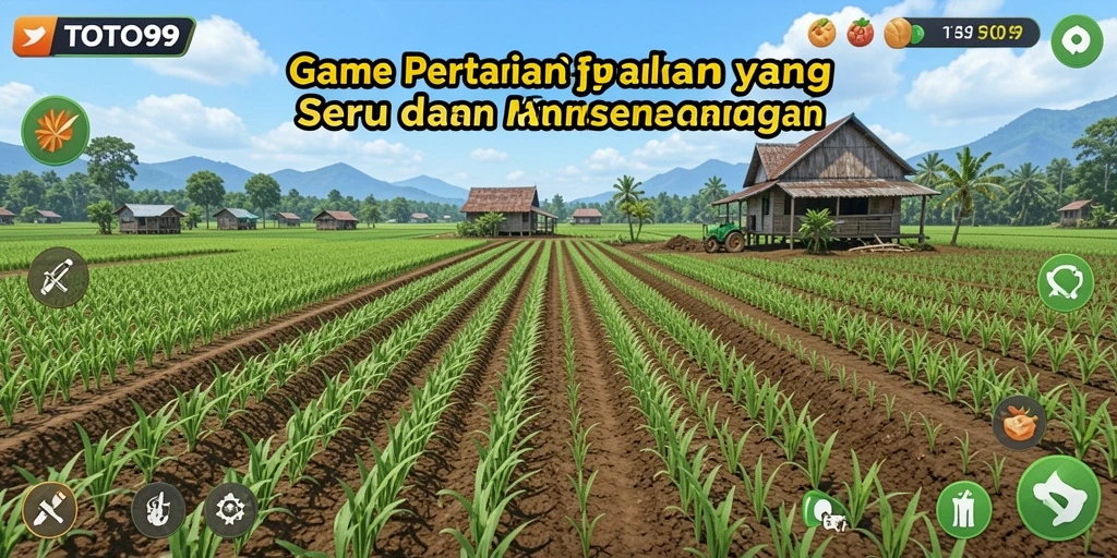 Screenshot gameplay TOTO99 menampilkan aktivitas pertanian yang seru