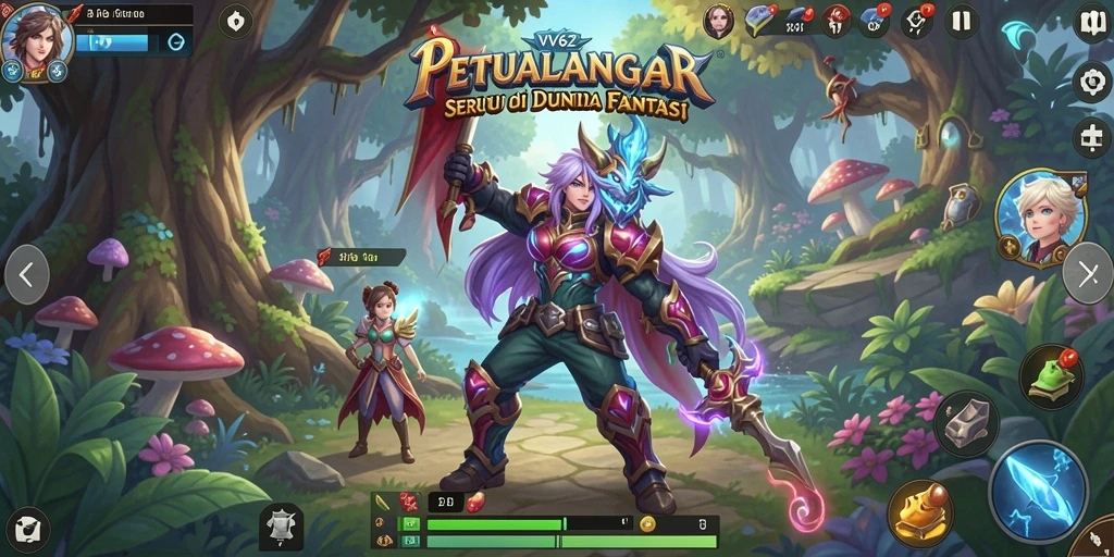 Tampilan gameplay VV62 yang menampilkan petualangan seru dan menantang.