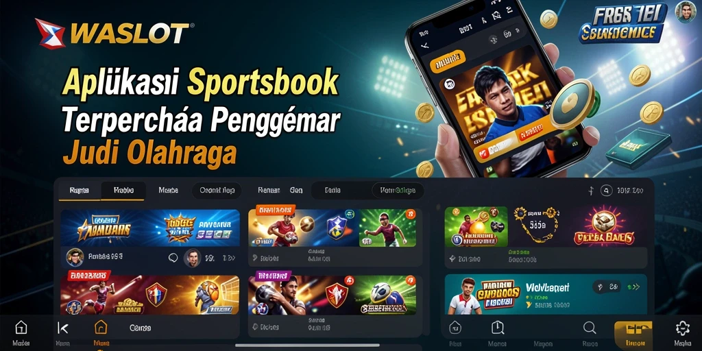 Screenshot utama WASLOT menampilkan antarmuka sportsbook yang menarik.